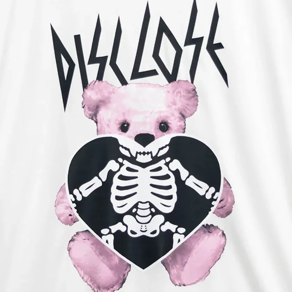 LISTEN FLAVOR Skeleton Bear Studs Big T-Shirt Sale
