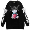 LISTEN FLAVOR Strawberry Bear Lace-Up Sleeve Pullover Online
