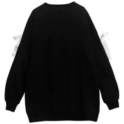 LISTEN FLAVOR Strawberry Bear Lace-Up Sleeve Pullover Online