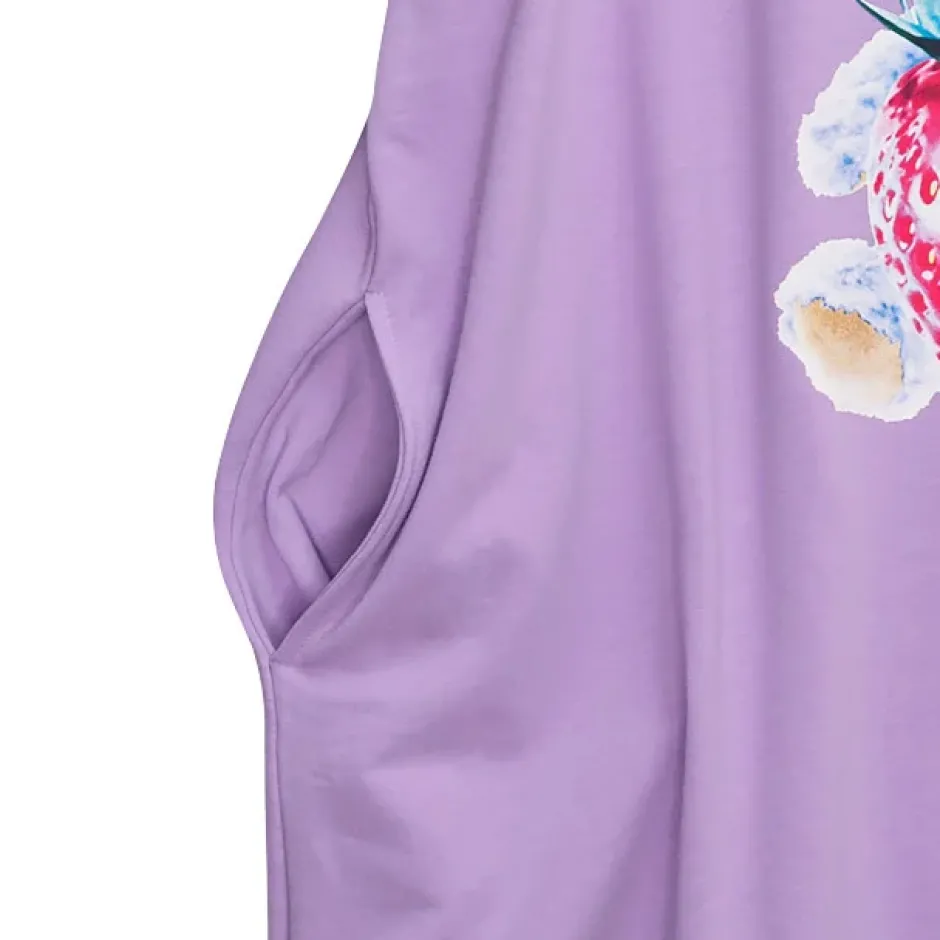 LISTEN FLAVOR Strawberry Bear Lace-Up Sleeve Pullover Online