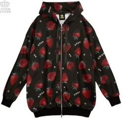 LISTEN FLAVOR Strawberry Chocolate Zip Hoodie Sale