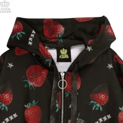 LISTEN FLAVOR Strawberry Chocolate Zip Hoodie Sale