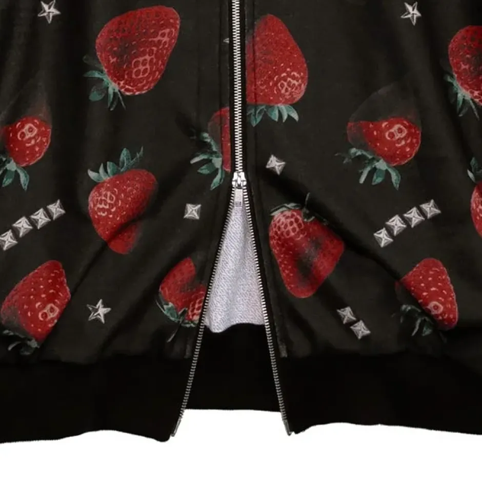 LISTEN FLAVOR Strawberry Chocolate Zip Hoodie Sale