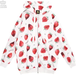 LISTEN FLAVOR Strawberry Chocolate Zip Hoodie Sale
