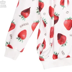 LISTEN FLAVOR Strawberry Chocolate Zip Hoodie Sale
