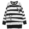 LISTEN FLAVOR Tear-off Scissors Striped Knit