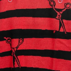 LISTEN FLAVOR Tear-off Scissors Striped Knit