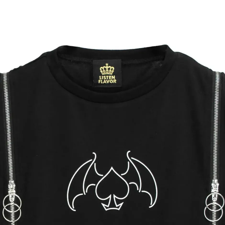 Tops>LISTEN FLAVOR The Magic Tramp Twin Zip Super BIG T-Shirt