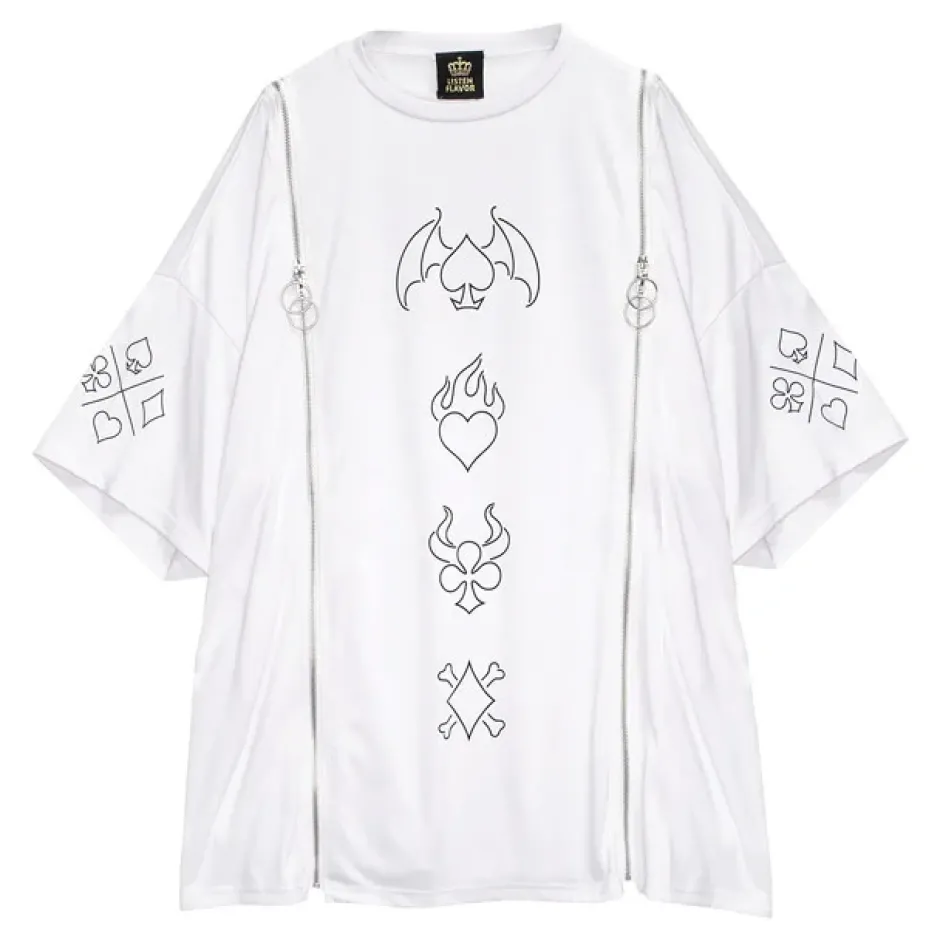 Tops>LISTEN FLAVOR The Magic Tramp Twin Zip Super BIG T-Shirt