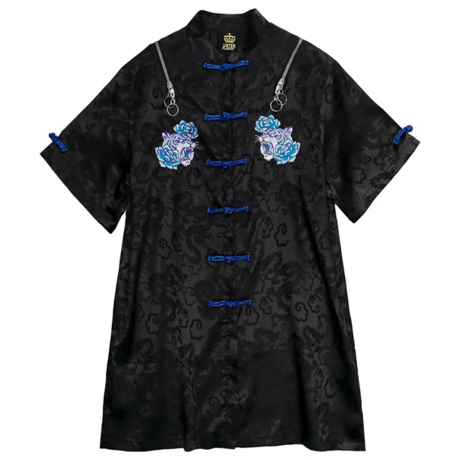 Tops>LISTEN FLAVOR Tiger and Peony China Shirt