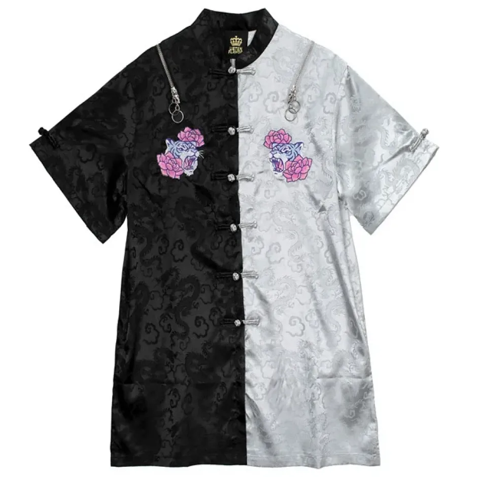 Tops>LISTEN FLAVOR Tiger and Peony China Shirt