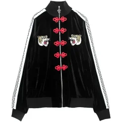 Tops>LISTEN FLAVOR Tiger China Velour Track Jacket