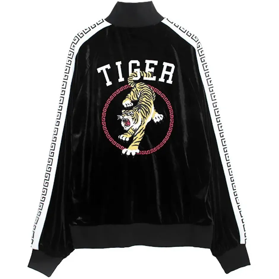 Tops>LISTEN FLAVOR Tiger China Velour Track Jacket