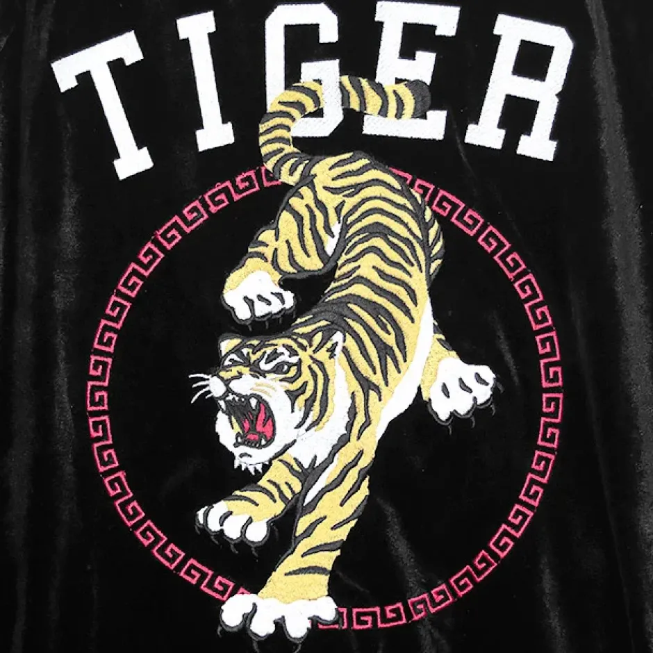 Tops>LISTEN FLAVOR Tiger China Velour Track Jacket