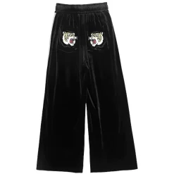 Bottoms>LISTEN FLAVOR Tiger China Velour Track Pants