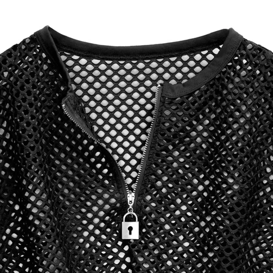 Tops>LISTEN FLAVOR Tonikaku Tsukaeru! Mesh Top