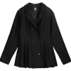Jackets & Hoodies>LISTEN FLAVOR Trenchcoat-Style Pleated Jacket