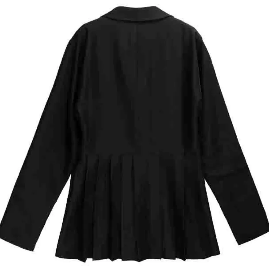 Jackets & Hoodies>LISTEN FLAVOR Trenchcoat-Style Pleated Jacket