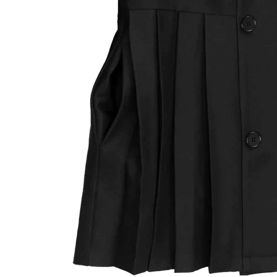 Jackets & Hoodies>LISTEN FLAVOR Trenchcoat-Style Pleated Jacket