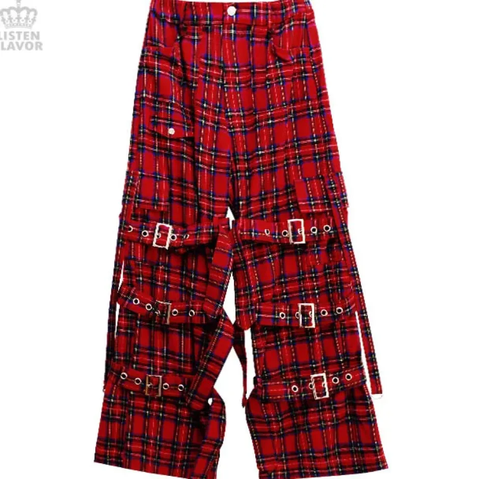 Bottoms>LISTEN FLAVOR Triple Belt Bondage Pants