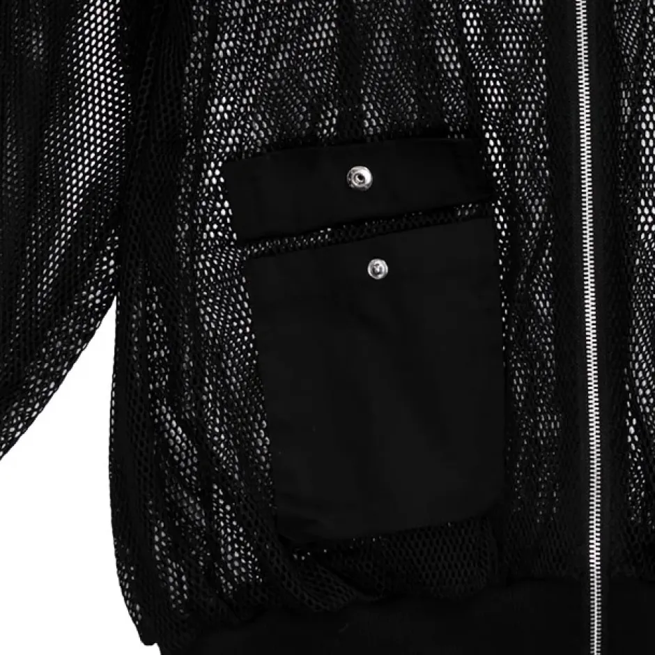 LISTEN FLAVOR Triple Belt Mesh Zip Hoodie Clearance