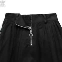 LISTEN FLAVOR Tulle Pleated Mini Skirt w/ Belt Hot