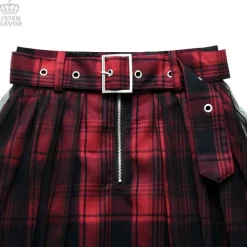 LISTEN FLAVOR Tulle Pleated Mini Skirt w/ Belt Hot