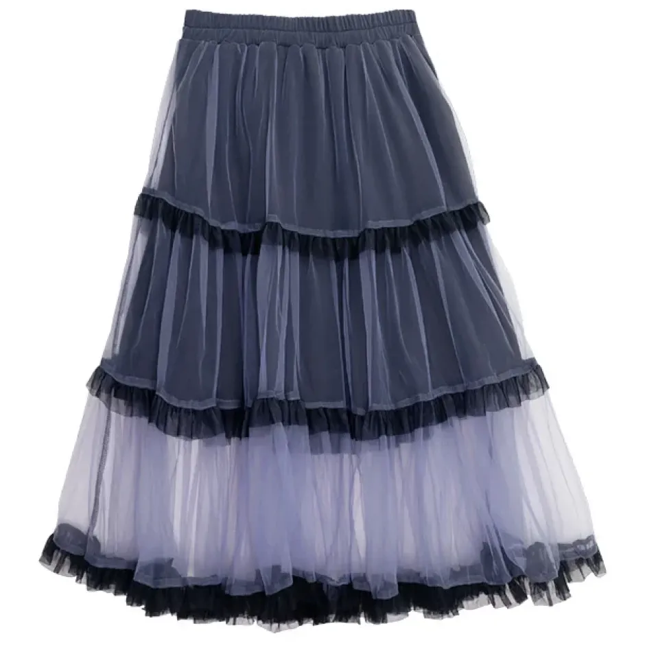 Bottoms>LISTEN FLAVOR Tulle Tiered Skirt