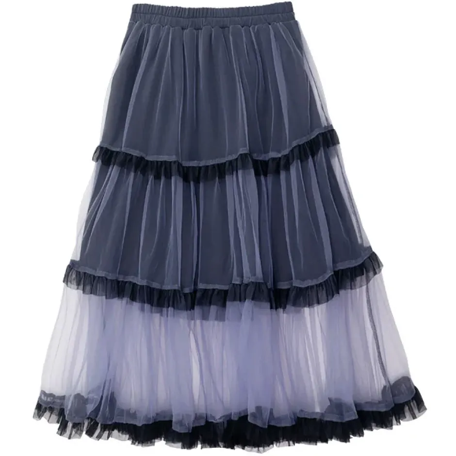 Bottoms>LISTEN FLAVOR Tulle Tiered Skirt