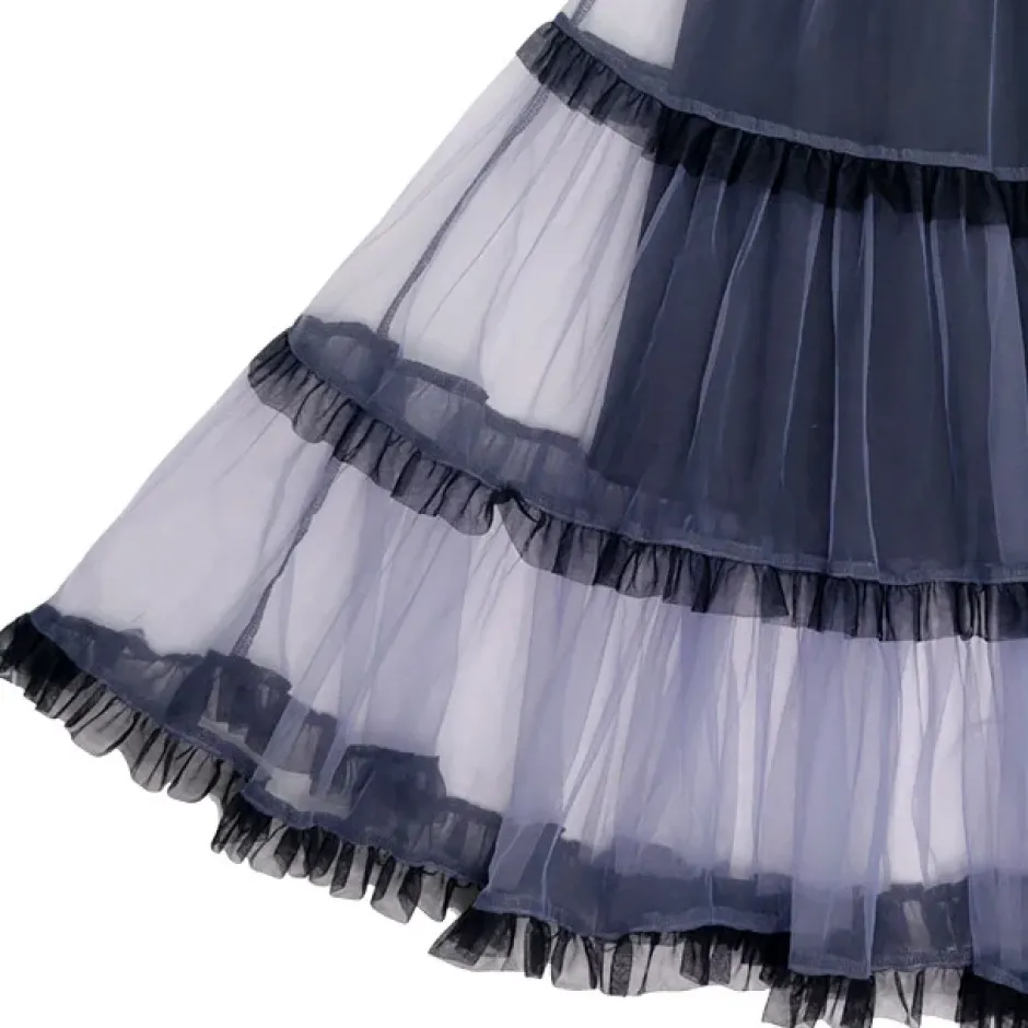 Bottoms>LISTEN FLAVOR Tulle Tiered Skirt