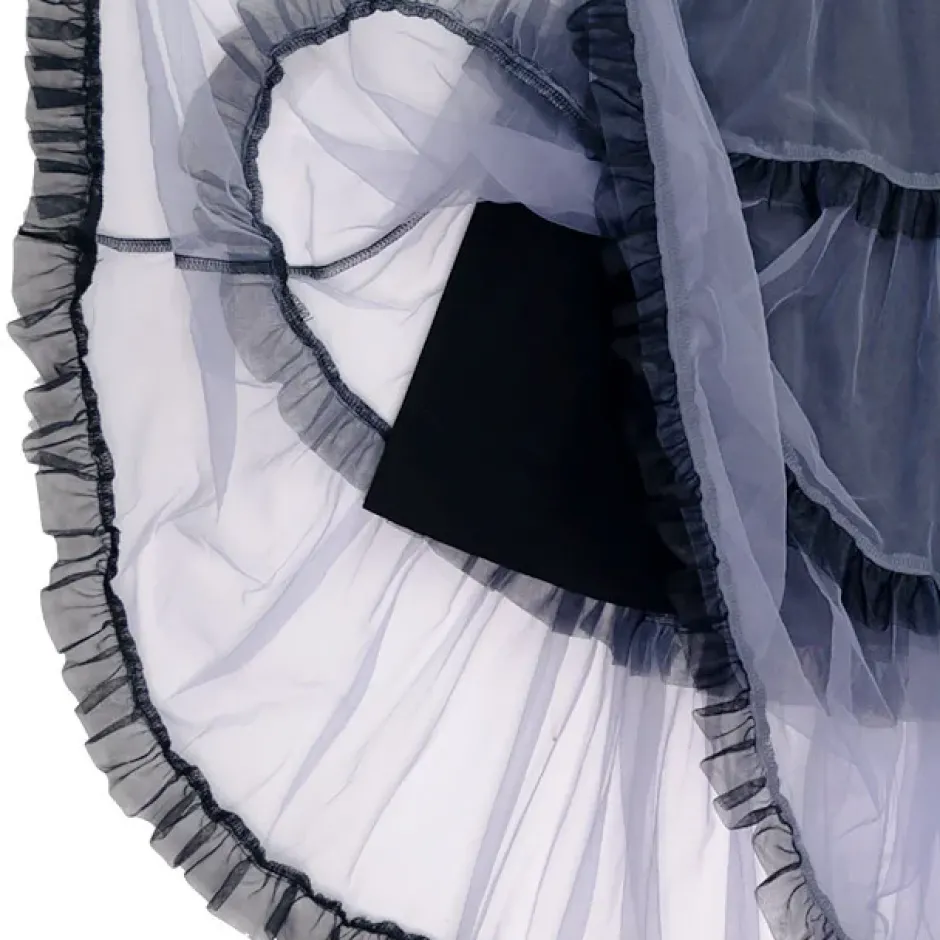 Bottoms>LISTEN FLAVOR Tulle Tiered Skirt