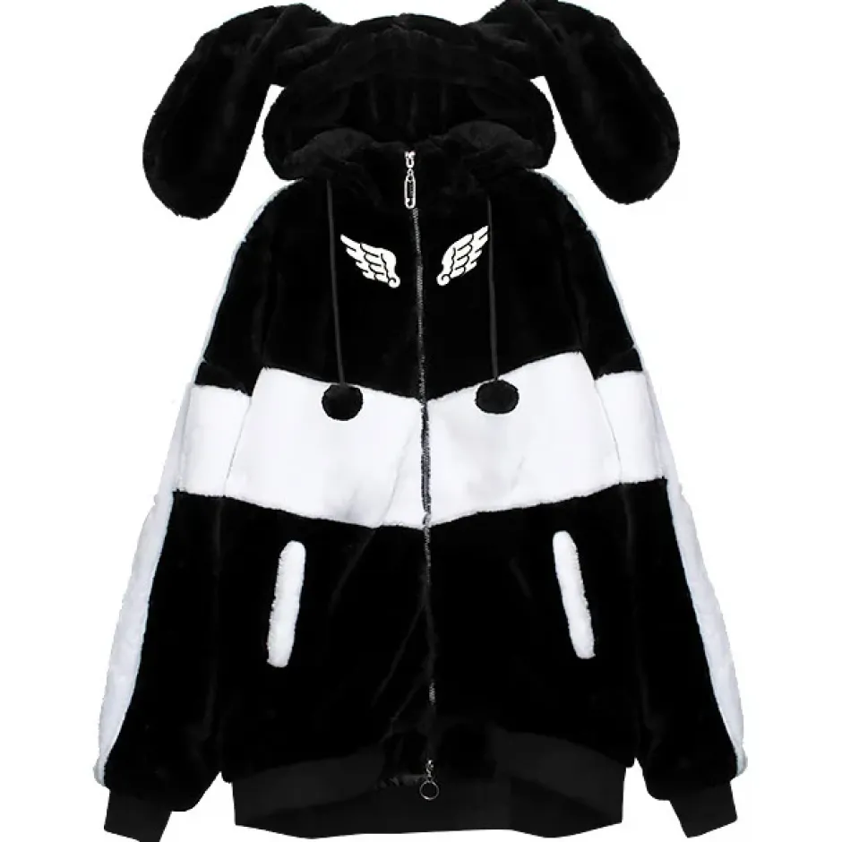 Jackets & Hoodies>LISTEN FLAVOR Usamimi Angel Fur Blouson