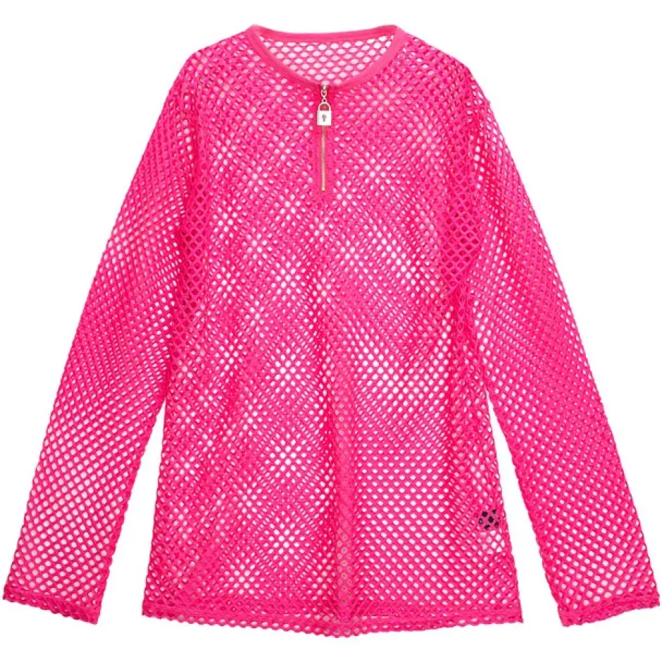 Tops>LISTEN FLAVOR Useful Mesh Long Sleeve T-Shirt
