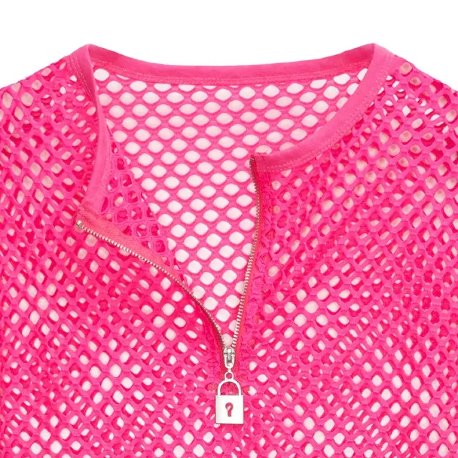 Tops>LISTEN FLAVOR Useful Mesh Long Sleeve T-Shirt