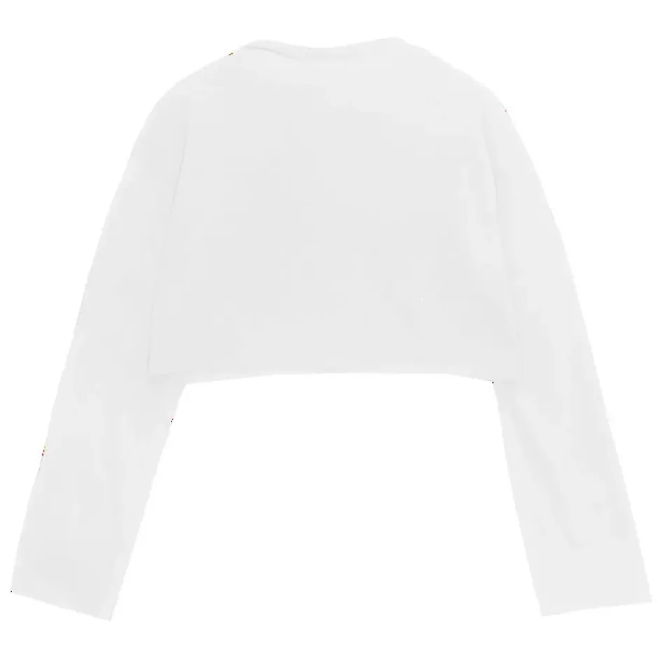 LISTEN FLAVOR Vicious Fire Eyelet Sleeve Short Top Online