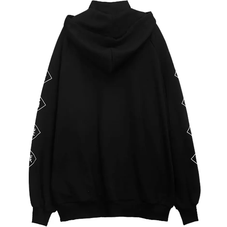 LISTEN FLAVOR x A.YAMI Half Zip Hoodie Black Sale