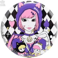 LISTEN FLAVOR x Keisuke Saito Devil & Angel Collab Pin Badge Best
