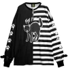 LISTEN FLAVOR Yannoka Cat Battle Stance Pullover New