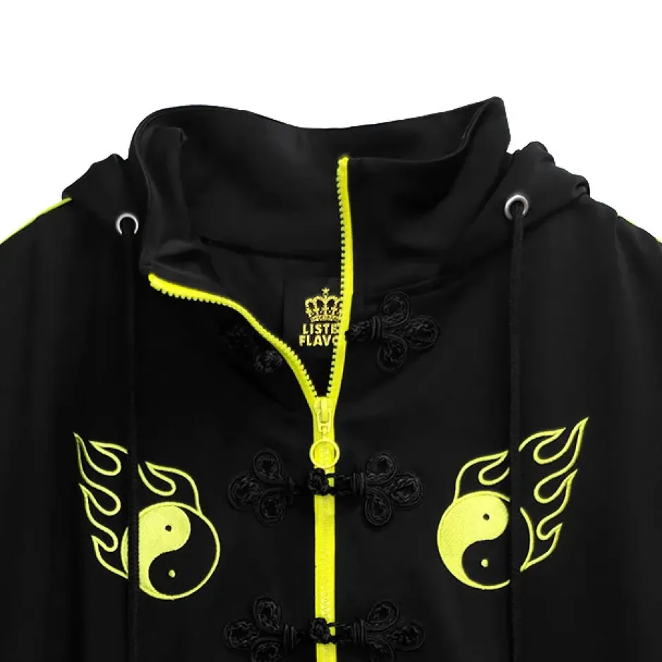 Jackets & Hoodies>LISTEN FLAVOR Yin-Yang China Mesh Jersey Hoodie