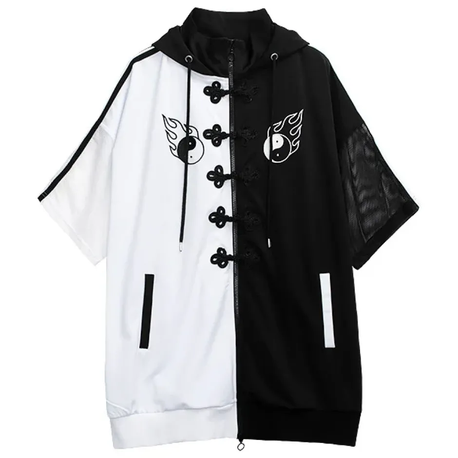 Jackets & Hoodies>LISTEN FLAVOR Yin-Yang China Mesh Jersey Hoodie