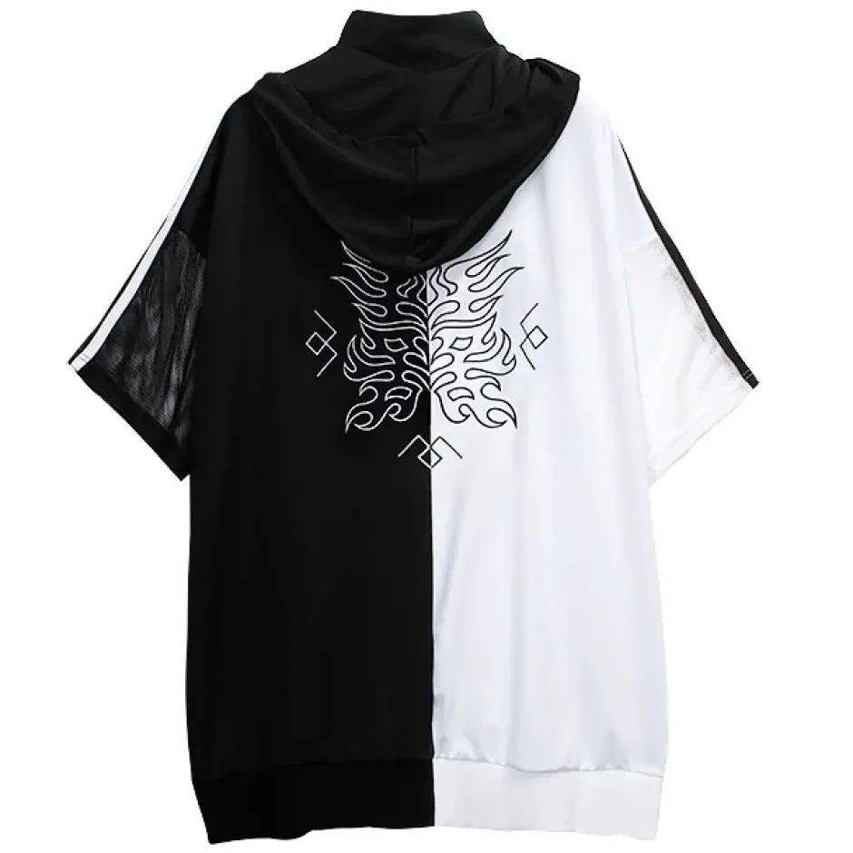 Jackets & Hoodies>LISTEN FLAVOR Yin-Yang China Mesh Jersey Hoodie