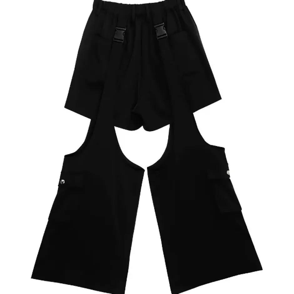 LISTEN FLAVOR Zettai Ryoiki Buckle 2-Way Pants Sale