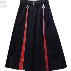 LISTEN FLAVOR Zipper Detail Long Skirt Online