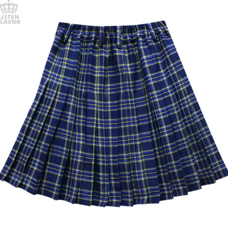 Bottoms>LISTEN FLAVOR Zip Pleated Skirt