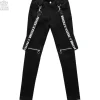 Bottoms>LISTEN FLAVOR Zip Skinny Pants w/ Suspenders