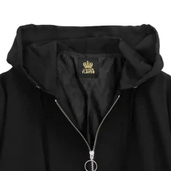 LISTEN FLAVOR Zip Slit Sleeve Hooded Blouson Sale