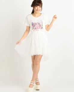LIZ LISA Asymmetric Tulle Skirt Best