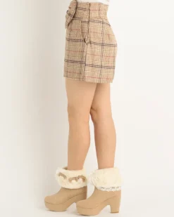 LIZ LISA Big Ribbon Plaid Shorts Sale