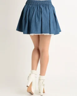 LIZ LISA Dungaree Scallop Short Pants Hot