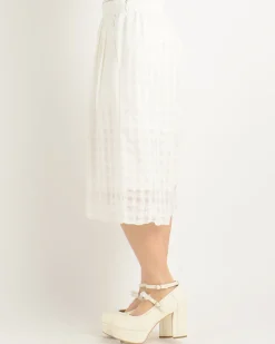 Bottoms>LIZ LISA Fruit Embroidered Gaucho Pants